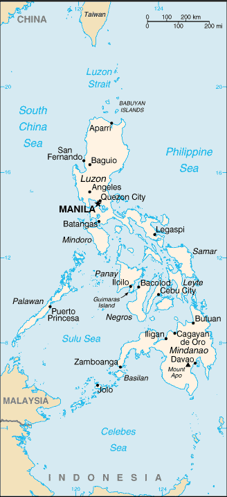 zemljevid Filipini