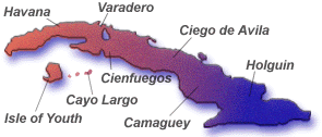 zemljevid potovanja - Kuba