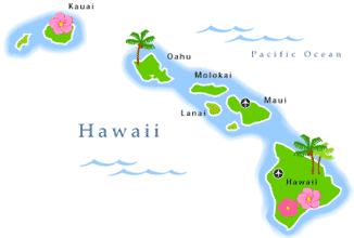 zemljevid Honolulu, Hawaii