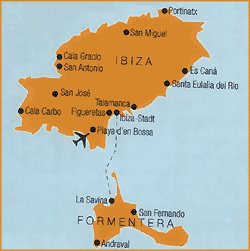 zemljevid Formentera
