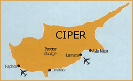 zemljevid potovanja - Ciper