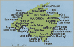 zemljevid potovanja - Baleari