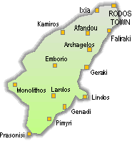 zemljevid Tilos (Dodekanezi)