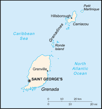 zemljevid Grenada