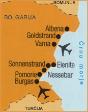 zemljevid Bolgarija