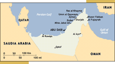 zemljevid Sharjah & Ajman