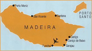 zemljevid Funchal (Madeira)