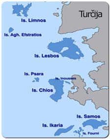 zemljevid otok Hios
