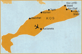 zemljevid Kalymnos (Dodekanezi)