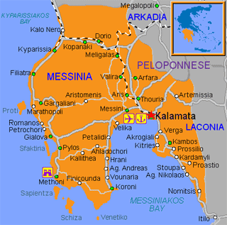 zemljevid Peloponez