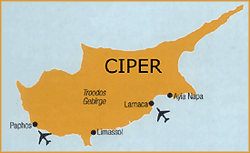 zemljevid Ciper Larnaka