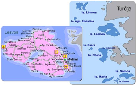 zemljevid Lezbos
