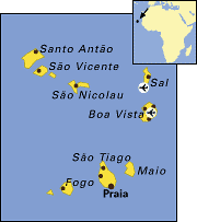 zemljevid Zelenortski Otoki (Kapverdi)