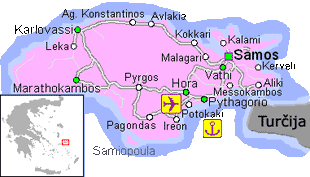 zemljevid Samos