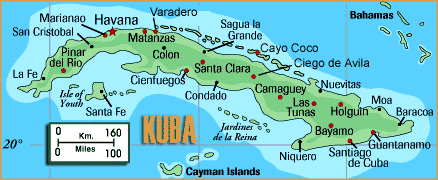 zemljevid Kuba